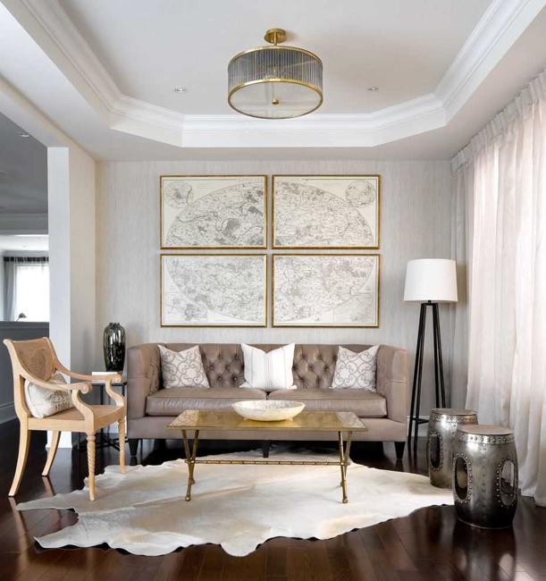 Modern Living Room Colors, Elegant Beige Paste