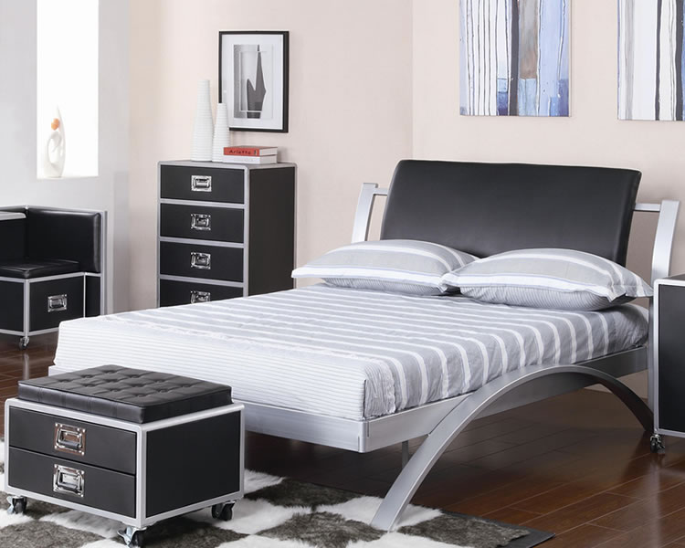 Furniture Iron Bedroom Furniture Nice On Regarding Modern Metal .