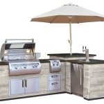 Fire Magic “L”Outdoor Kitchen Island Silver Pine - ISLAND ONLY .