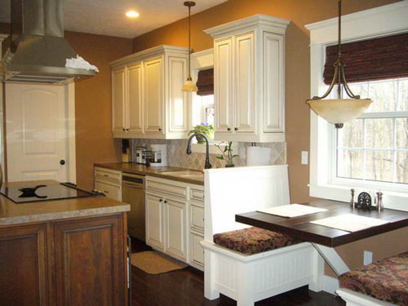 Kitchen-Color-Ideas-White-Cabinets-with-wooden-floor-with-brown .