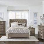 Vermillion Bisque Upholstered Platform Bedroom Set from .