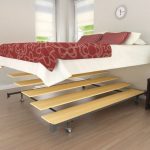 Queen Platform Conversion Set Bed Frame Portable Bedroom Wood .