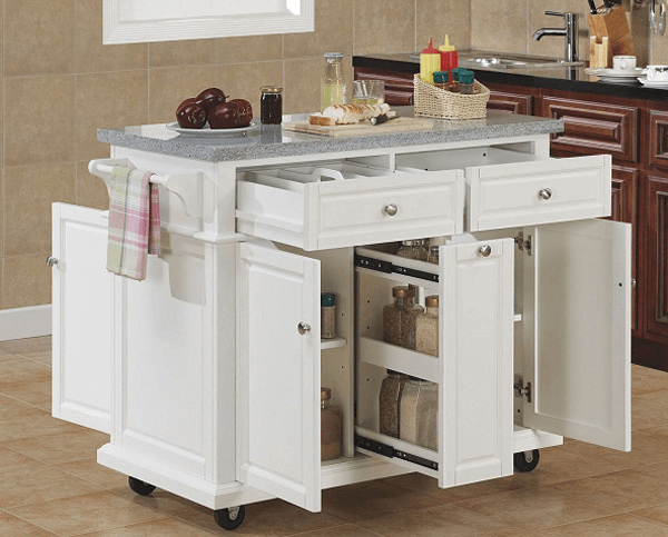 Movable kitchen island with seating | Mobile kitchen island .