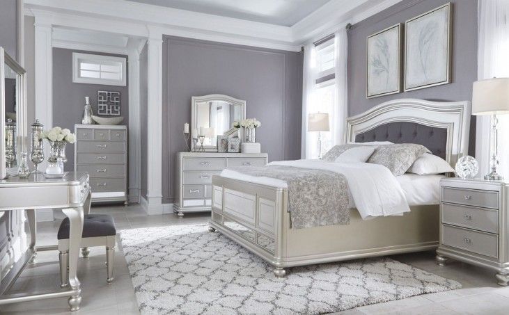 Coralayne Silver Bedroom Set | Silver bedroom, Remodel bedroom .