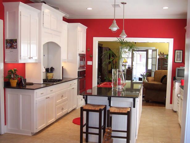 Colorful Kitchen Designs | Red kitchen walls, Kitchen design color .