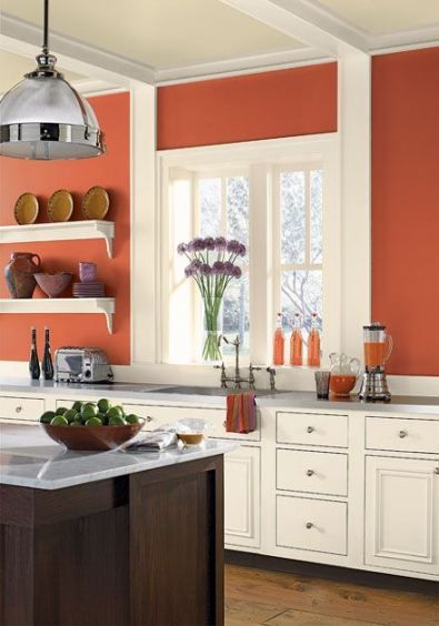 Kitchen wall colors red paint colours 45 Ideas for 2019 | Orange .