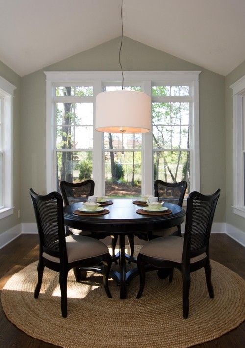 Pin by Lindsey Hurst on tables | Round dining room, Rug under .