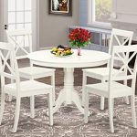 Amazon.com: East West Furniture 5-Pc Dining Set Included a Round .
