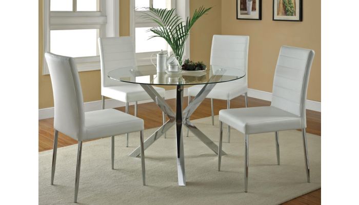 Clio Modern Round Glass Kitchen Table S