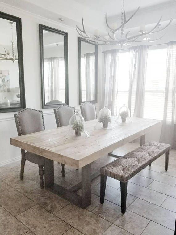 Made to Order Modern Rustic Farmhouse Dining Table in Natural .