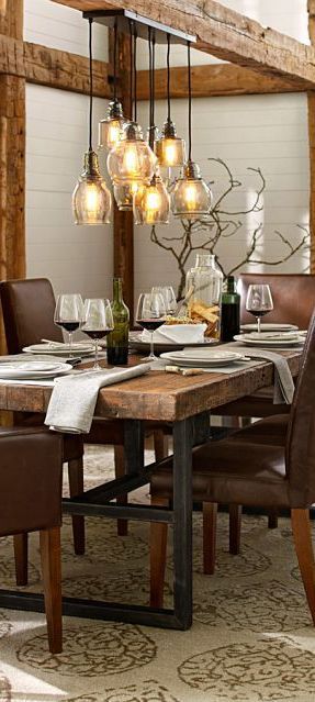 Canadian Log Homes | Modern farmhouse dining, Modern farmhouse .