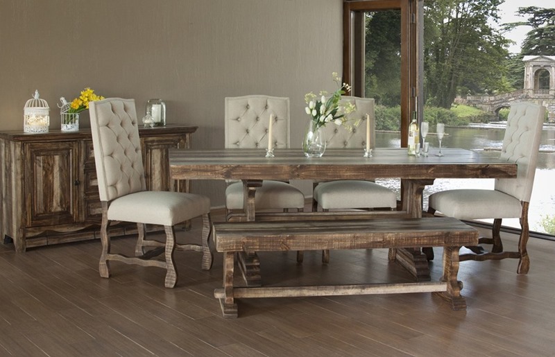 IFD Furniture | 435 Marquez Rustic Dining Room Set with .