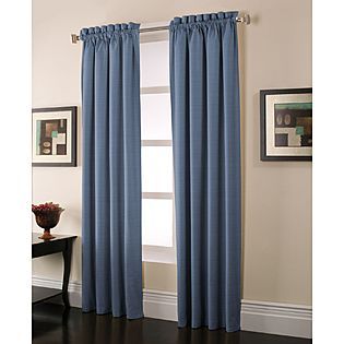 Jaclyn Smith -Stockton Blackout Panels 42X84 Blue | Curtains .