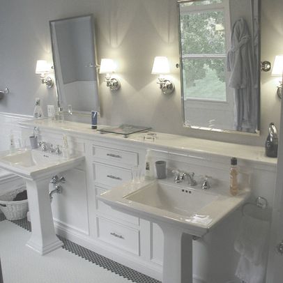 Double Pedestal Sinks Design Ideas, Pictures, Remodel and Decor .