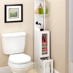 Space-Saving Scrolled Storage Cabinets | Small bathroom storage .