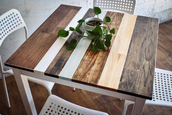 Square Dining Table Farmhouse Breakfast Table Kitchen | Et
