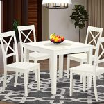 Amazon.com: 5 Pc small Kitchen Table set and 4 hard wood Dining .