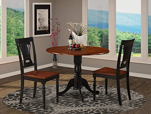 Amazon.com: 3 Pc small Kitchen Table and Chairs set-round Table .