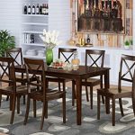Amazon.com: East West Furniture Dining Set 7 Pc - Wooden Modern .