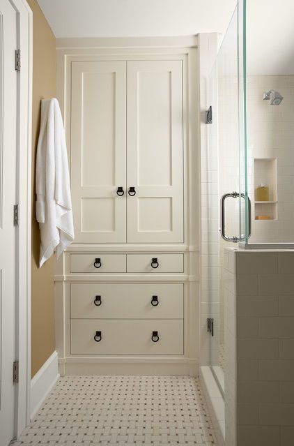 15 Traditional Tall Bathroom Cabinets Design Like the built in .