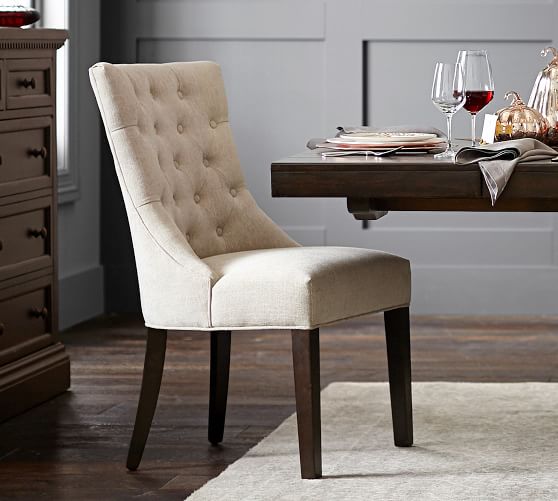 Hayes Upholstered Tufted Dining Chair | Pottery Ba