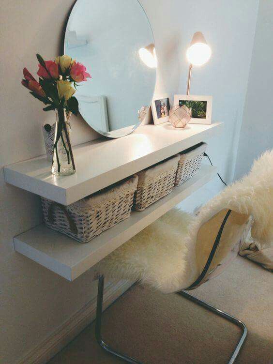 Small space vanity … | Bedroom decor, Home, Interi