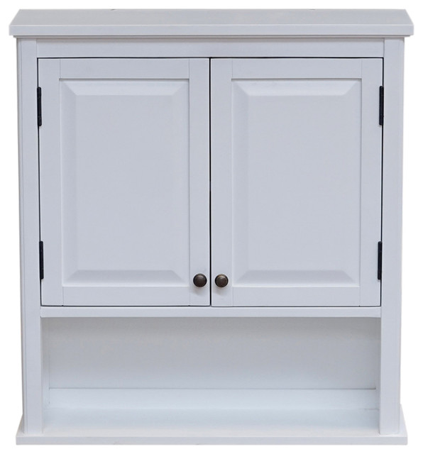 Dorset 27"x29" Wall Mounted Bath Storage Cabinet With Two Doors .