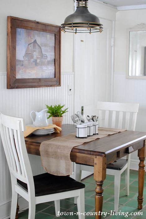 Farmhouse Table for a Breakfast Nook - Town & Country Living .