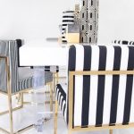 007 Dining Chair in Black and White Stripes in 2020 | Striped .