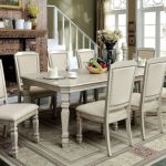 Holcroft Antique White Extendable Rectangular Leg Dining Room Set .