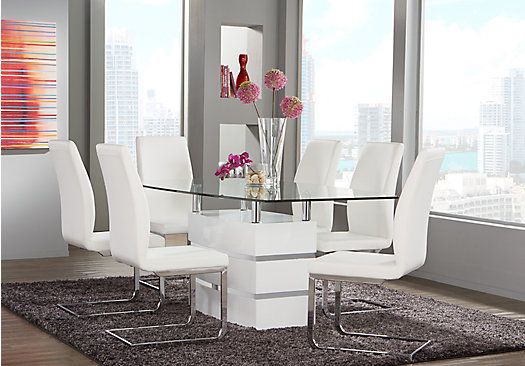 Tria White 5 Pc Dining Room | Dining room sets, White dining room .