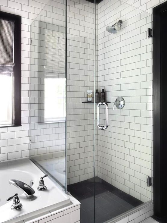 Black and White Shower Tiles - Contemporary - bathroom - HGTV .