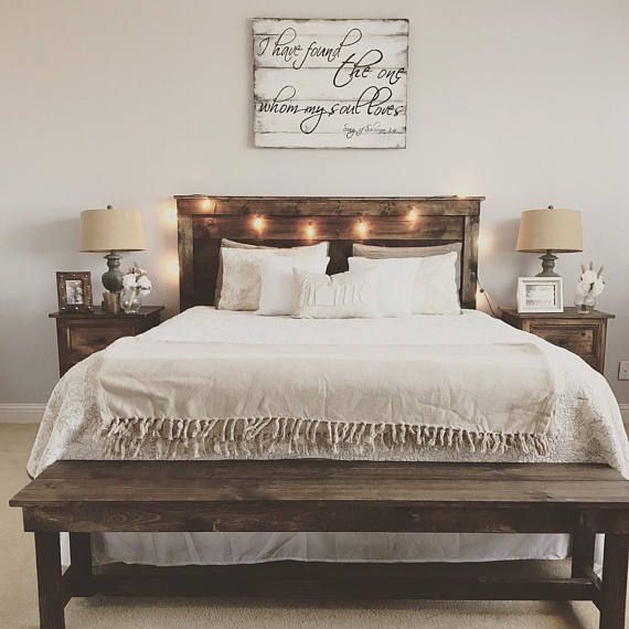 Rustic wooden bench entry bench foot of the bed bench | Farmhouse .