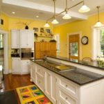 Yellow and White Kitchen | Yellow kitchen walls, Kitchen colors .