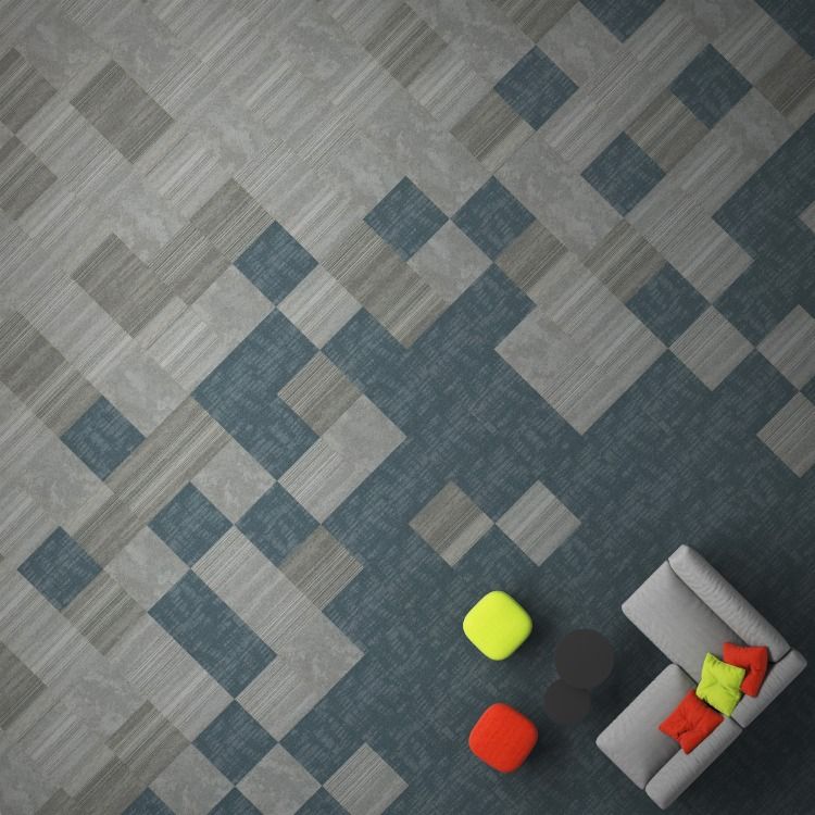 Various carpet tile patterns texture