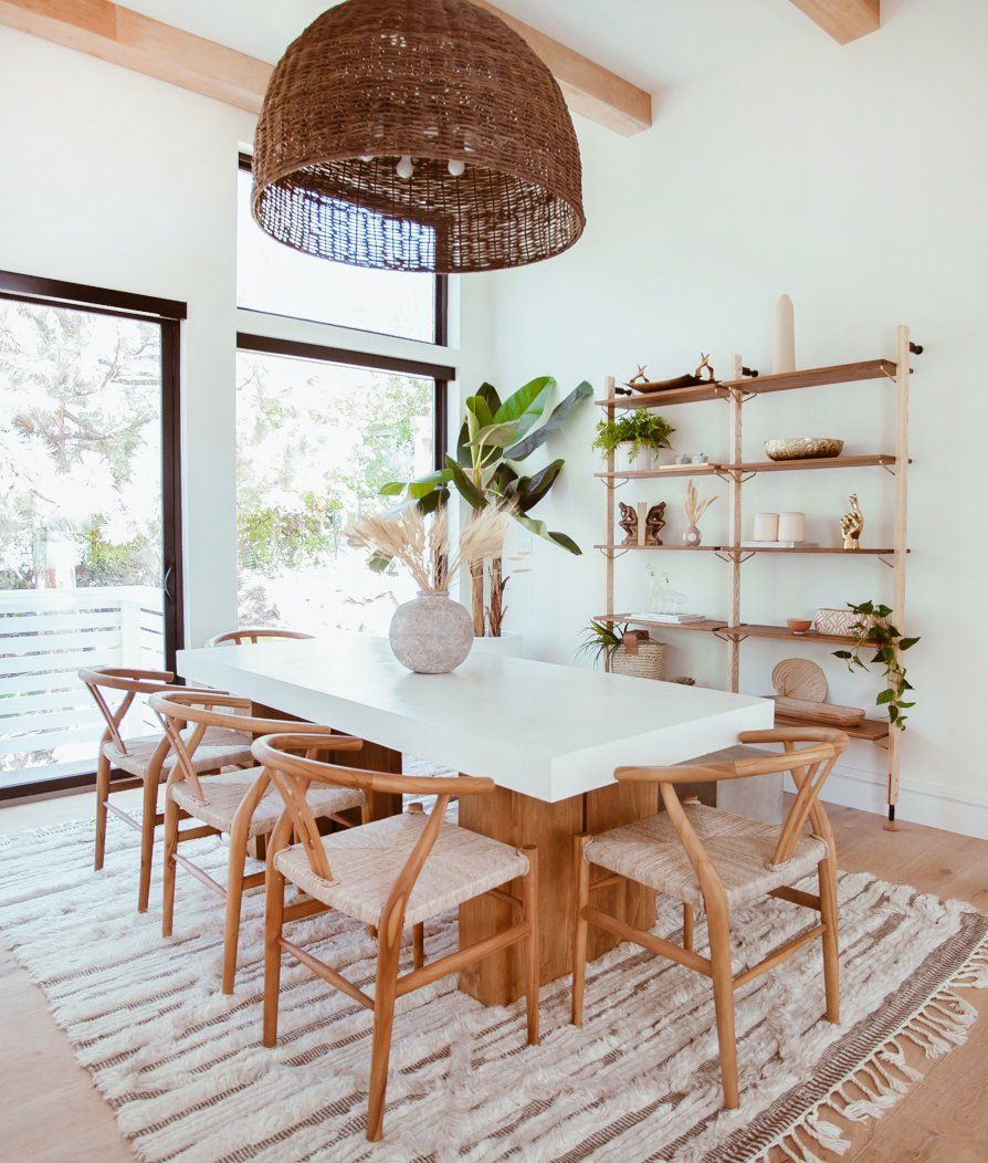 Affordable Chic White Dining Room Table