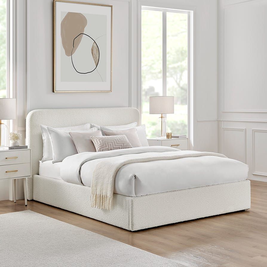 White Headboard for Added Comfort of Your  Bed