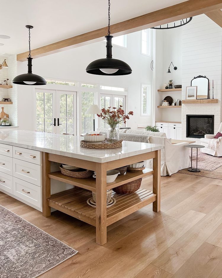 Beautiful White Kitchen Island