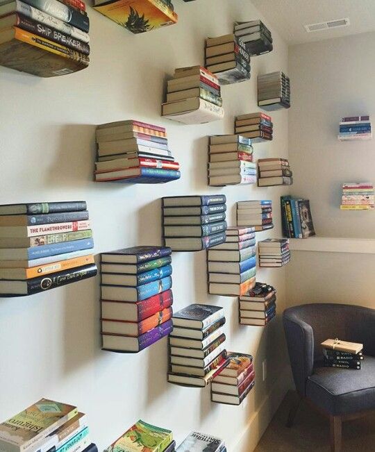 Floating Bookshelves for Modern Home  Setting