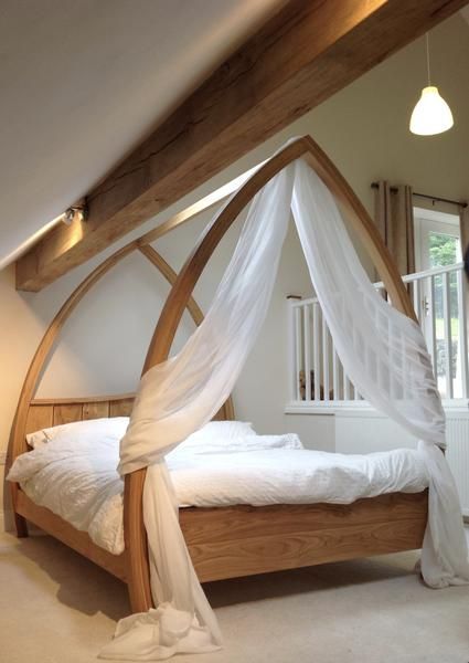 A four-poster bed to add elegance