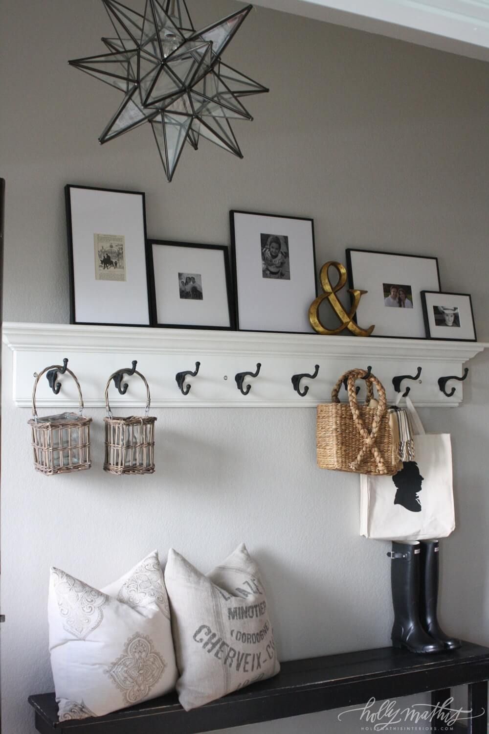 Find Elegant Wall Shelf with Hooks