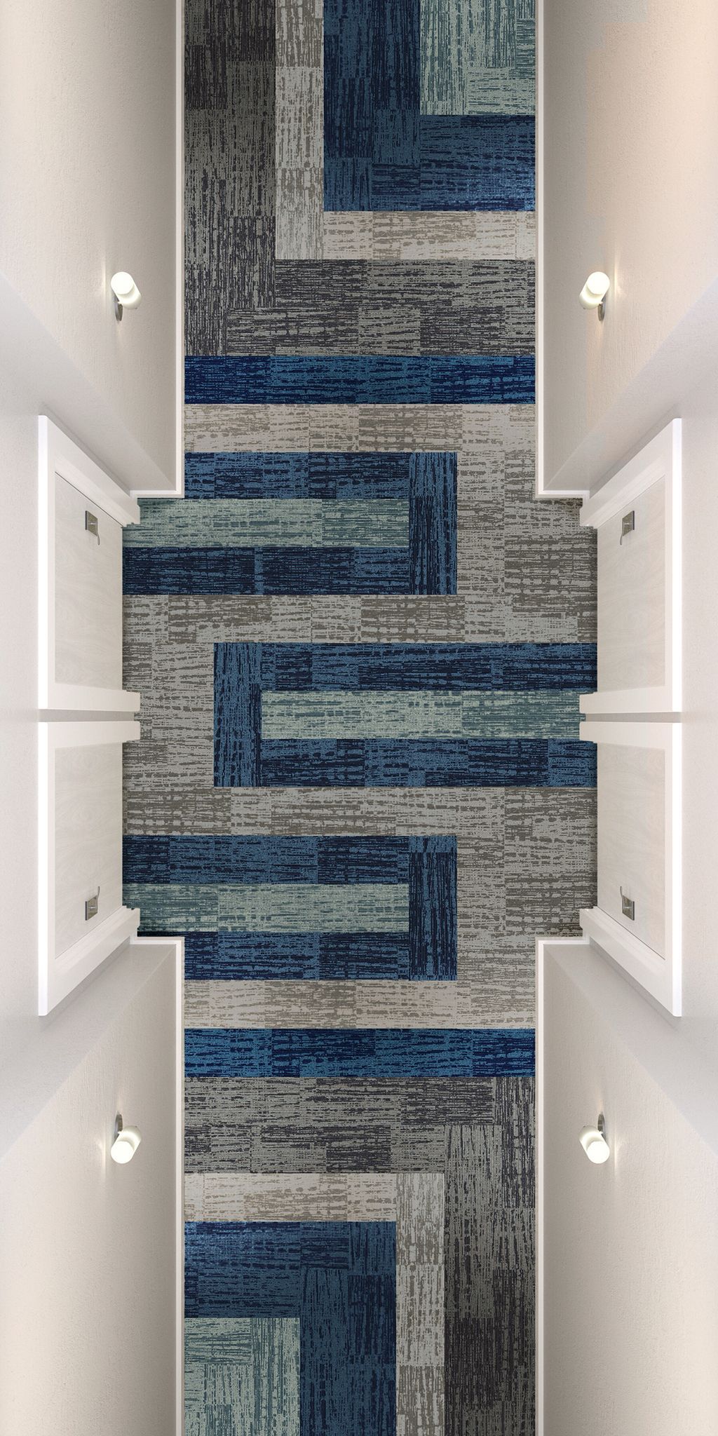 Various carpet tile patterns texture