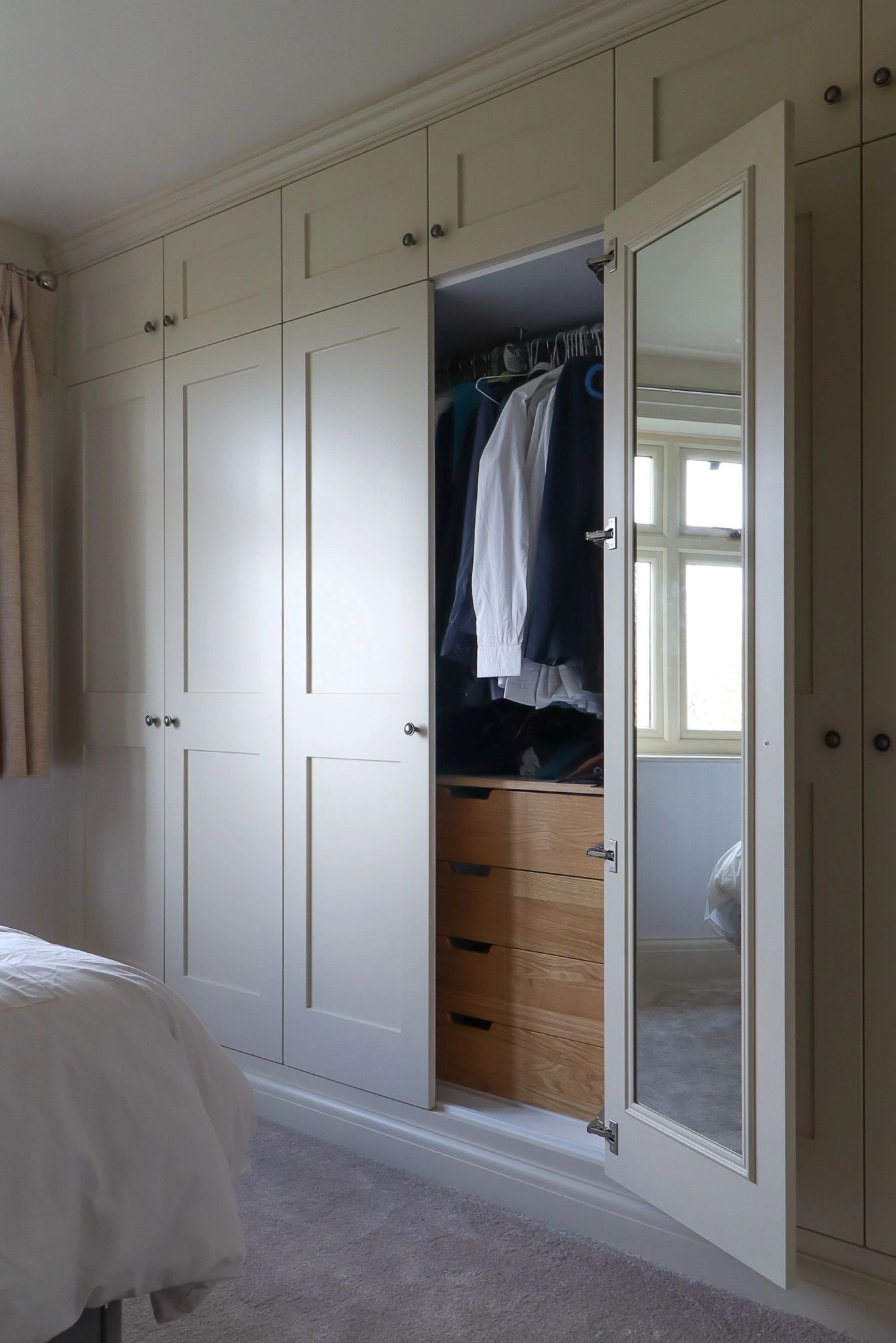 Mirrored Closet Doors for Brighter and Wider Interior