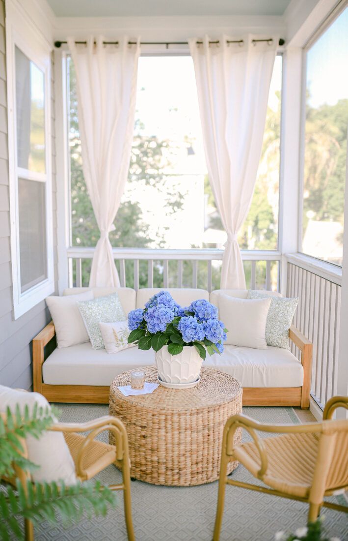 Enjoy living outdoors with comfort from porch furniture