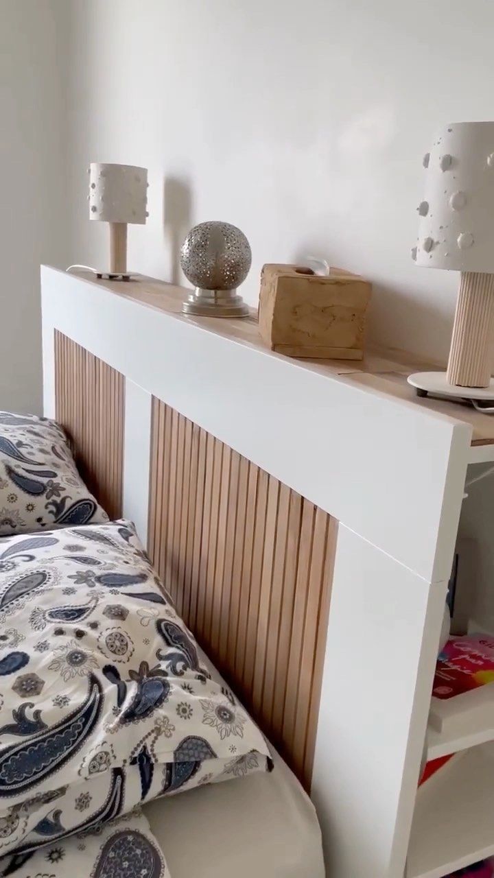 White Headboard for Added Comfort of Your  Bed