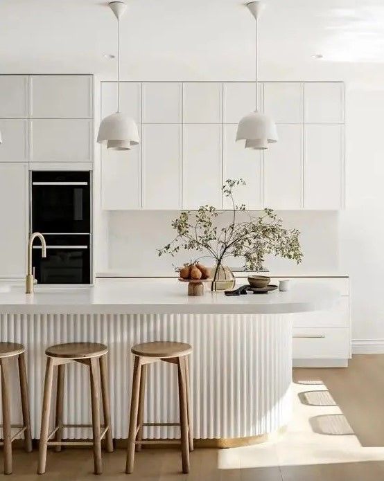 Beautiful White Kitchen Island