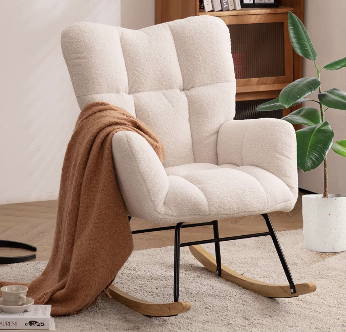 Glider Rocker Chair for Extra Comfort and  Rest