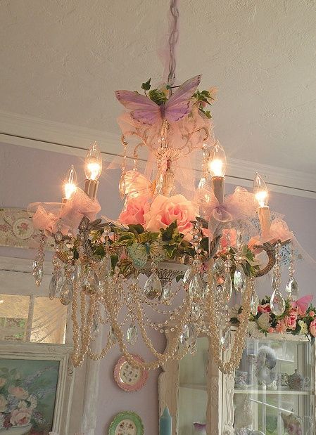 Shabby Chic Chandelier Adds Ambiance to  Your Room