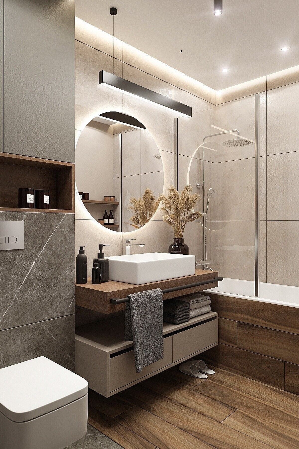 Choose the best small bathroom design for the makeover of the entire area