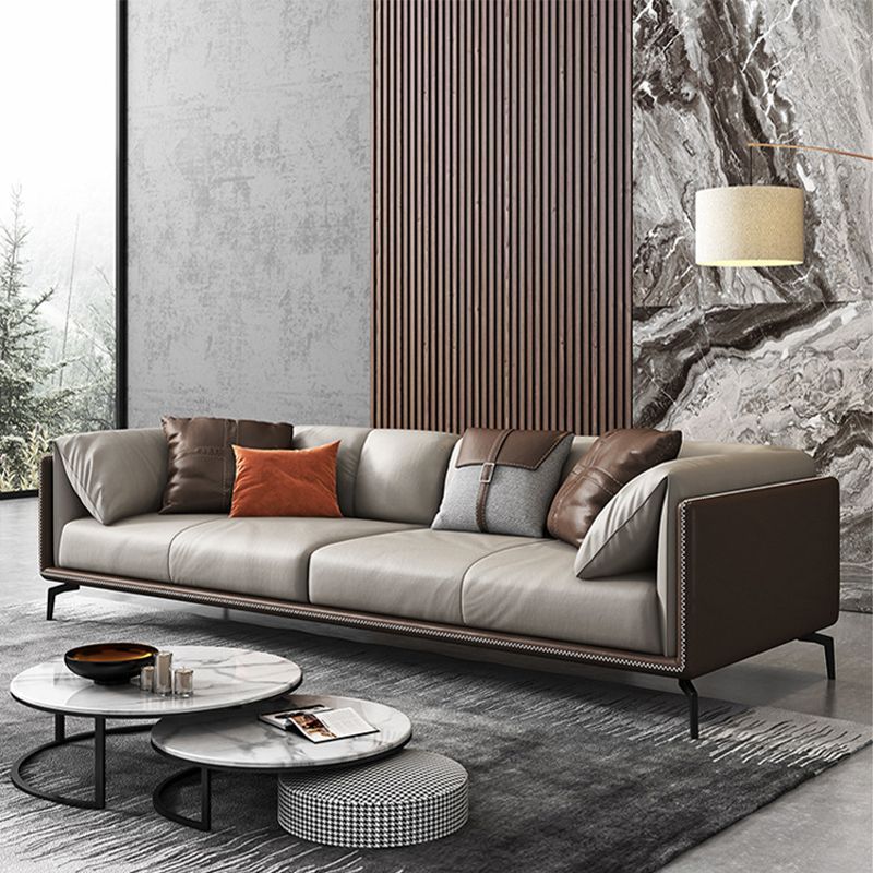 Gray Leather Sofa – A Timeless Choice for  Your Modern Living Room